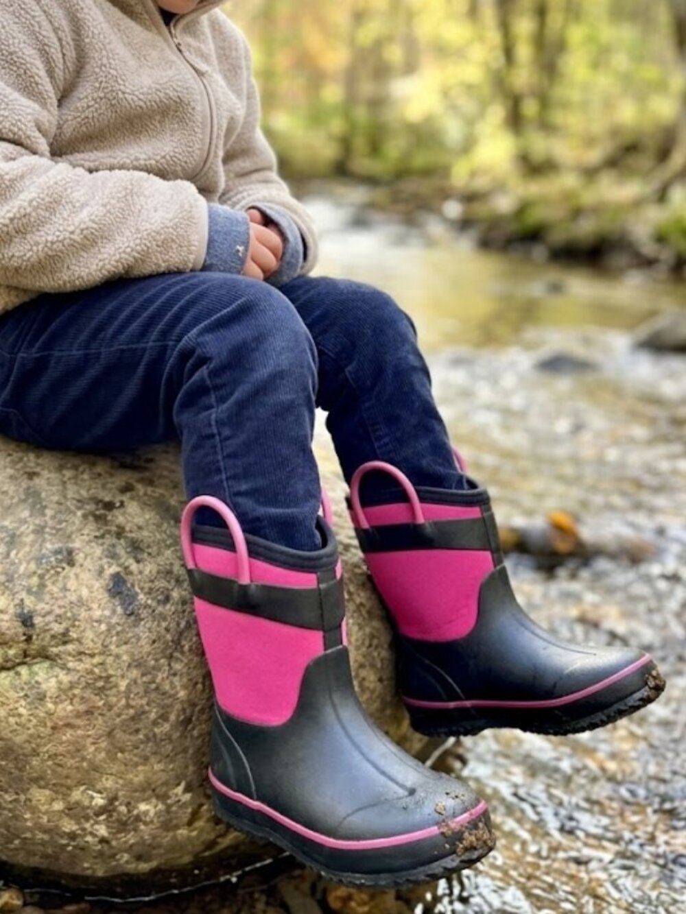 NEW Western Chief Pull Slip On Handle Waterproof Winter Snow Rain Boots Shoes 10